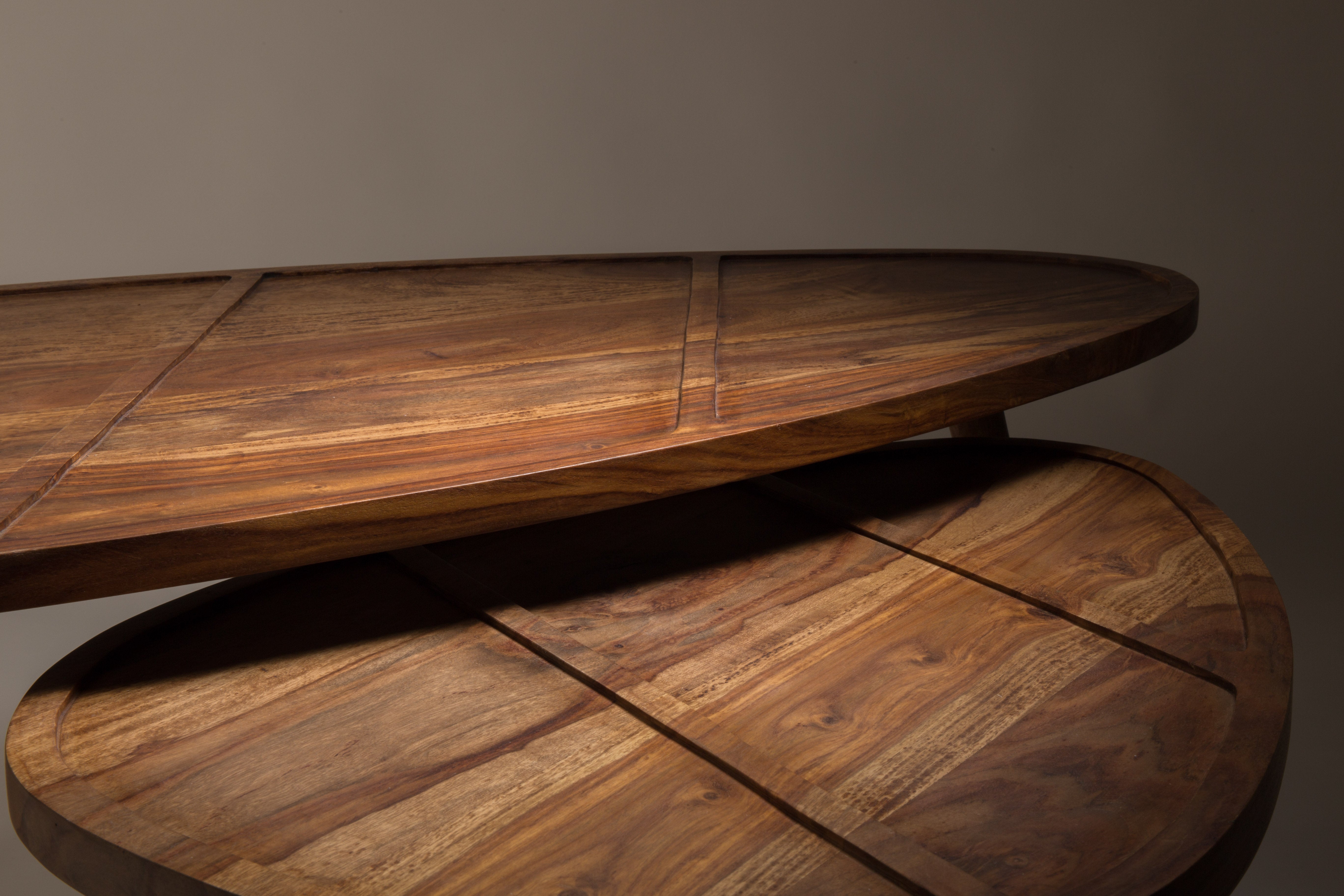 Dutchbone Set of 2 Sham Sheesham Wood Coffee Tables Nest